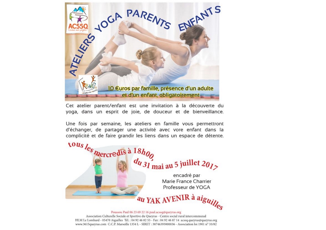 Ateliers yoga parents enfants