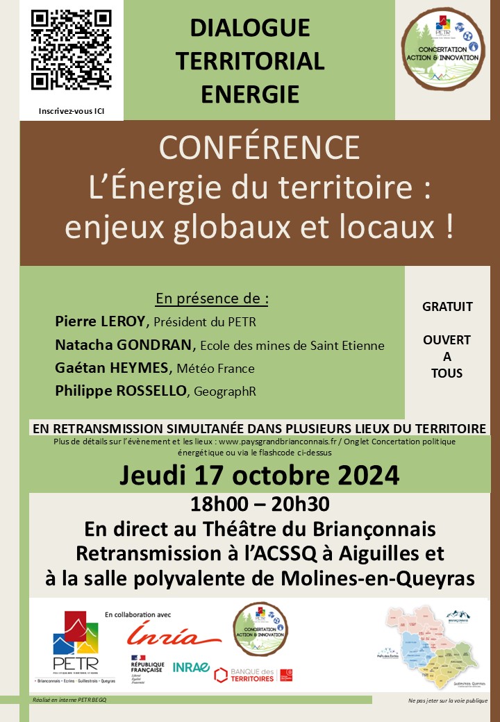 Conférence – L’énergie du territoire : enjeux globaux et locaux