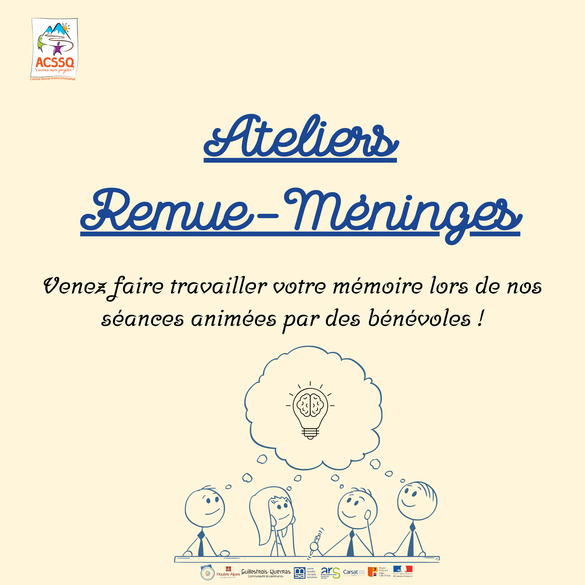 ATELIERS « REMUE-MENINGES »